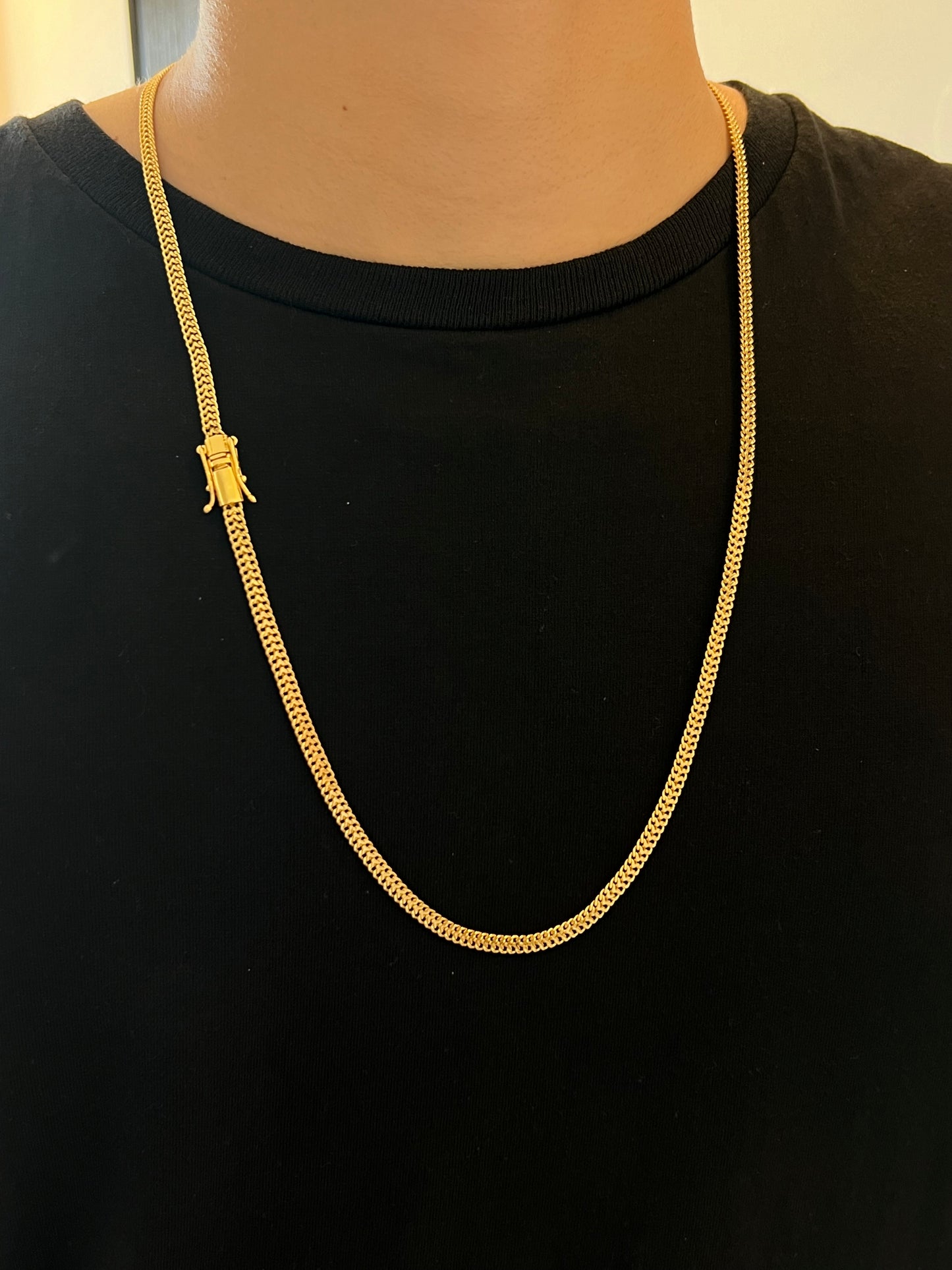 Corrente Union 5mm - 70cm (Banhado a ouro 18k)