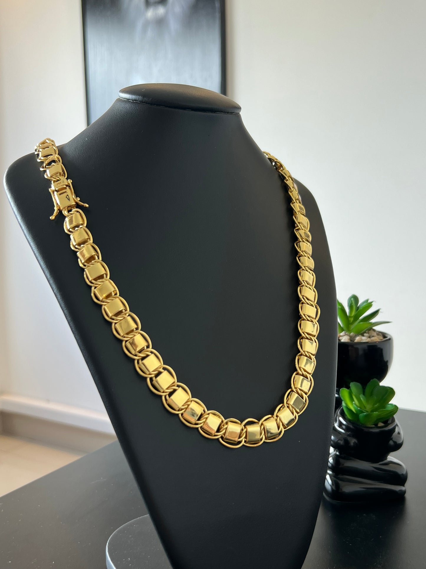 Corrente Dubai 13mm - 70cm (Banhado a ouro 18k)