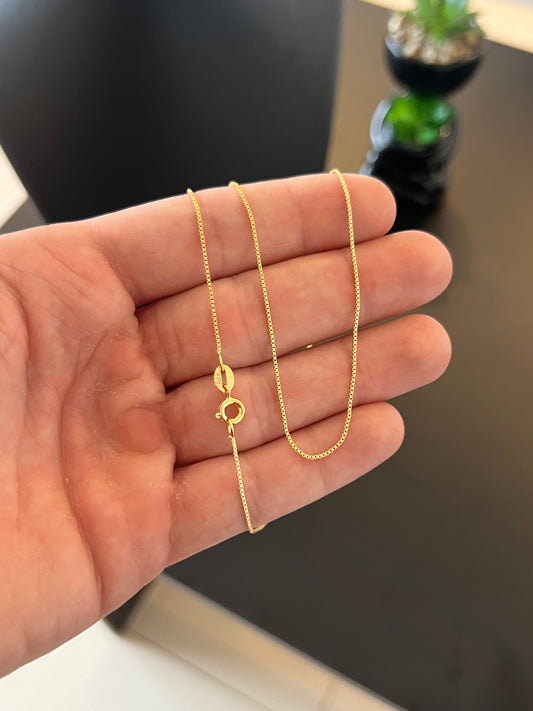 Corrente veneziana 1mm - 65cm (Banhado a ouro 18k)