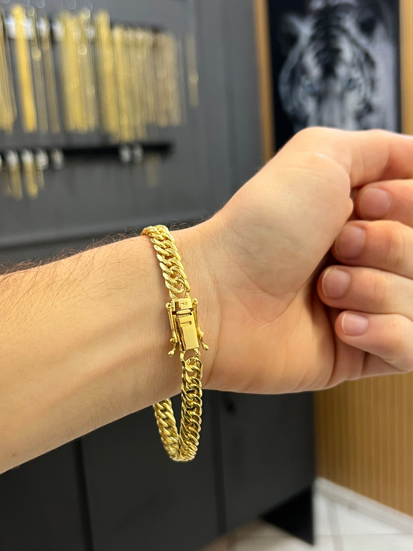 Pulseira Grumet Duplo 7mm (Banhado a ouro 18k)