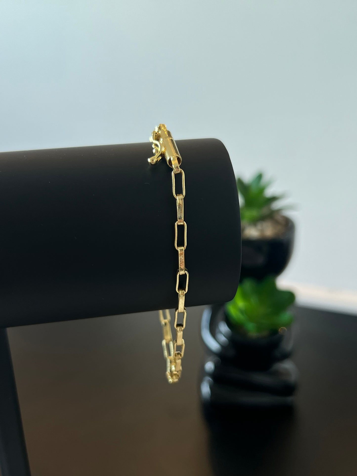 Pulseira Tijolinho 4mm (Banhado a ouro 18k)