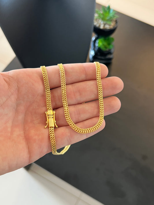 Corrente Union 5mm - 70cm (Banhado a ouro 18k)