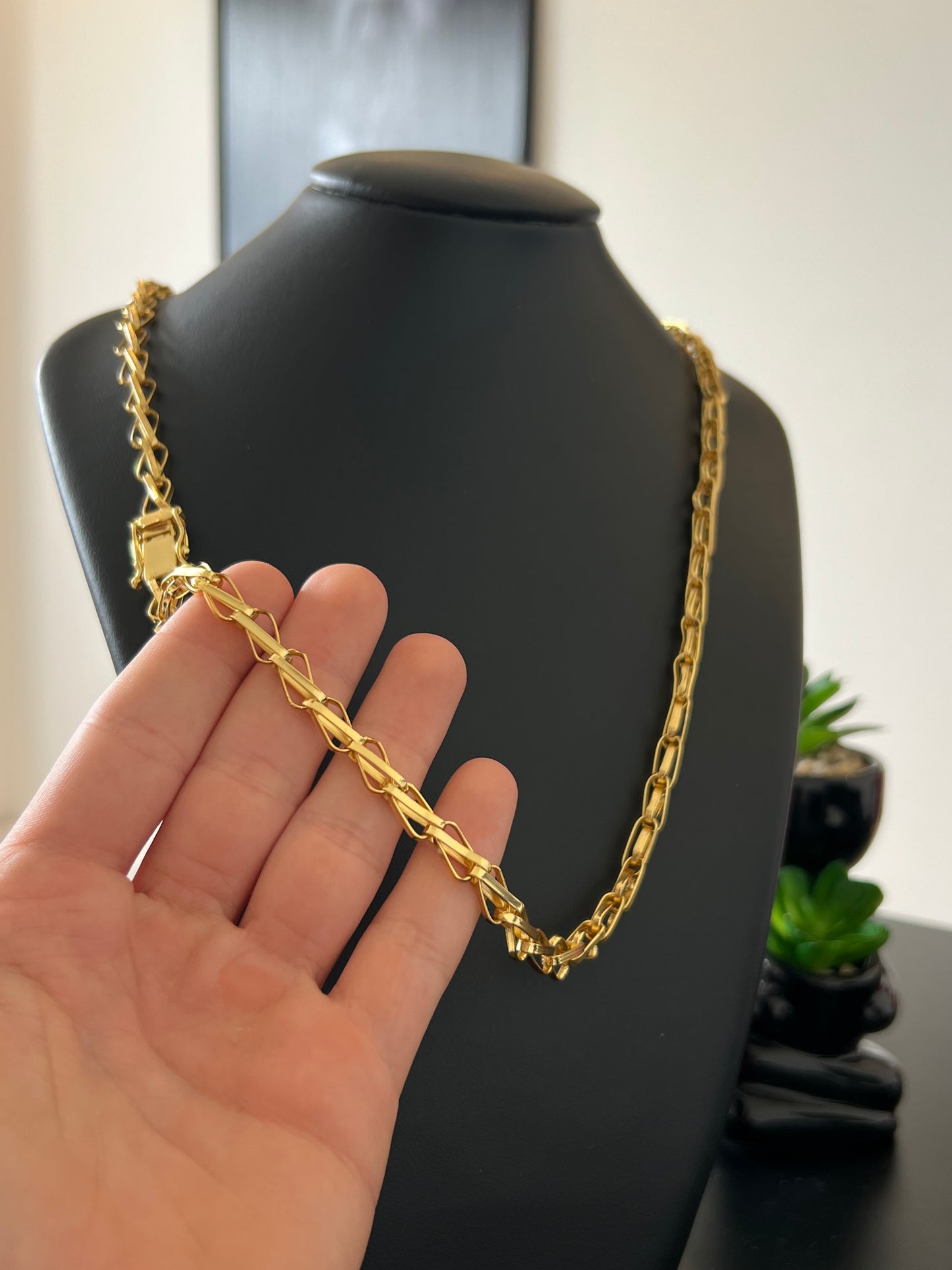 Corrente Balão 7mm - 70cm (Banhado a ouro 18K)