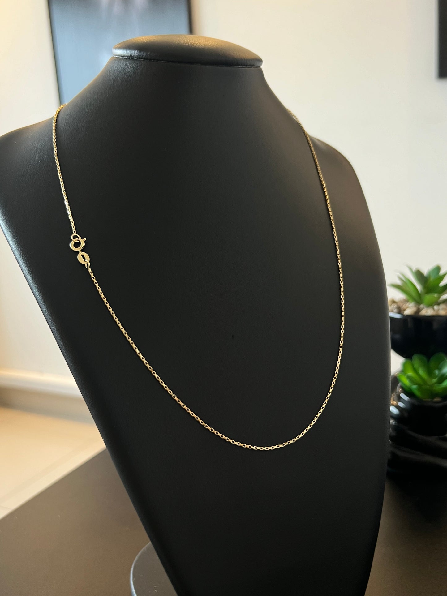 Corrente tijolinho 1,5mm - 65cm (Banhado a ouro 18k)