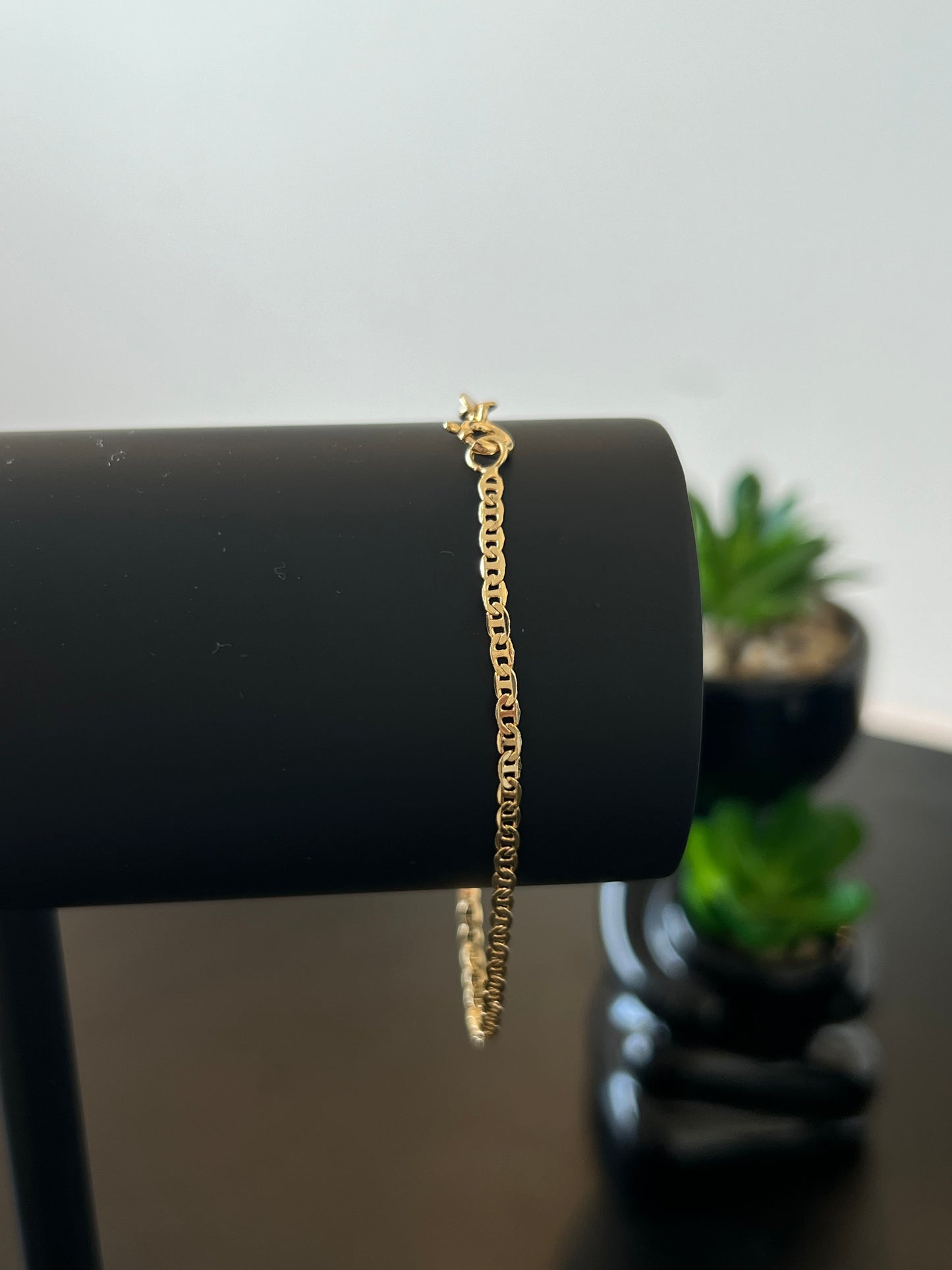 Pulseira piastrine 2mm (Banhado a ouro 18k)