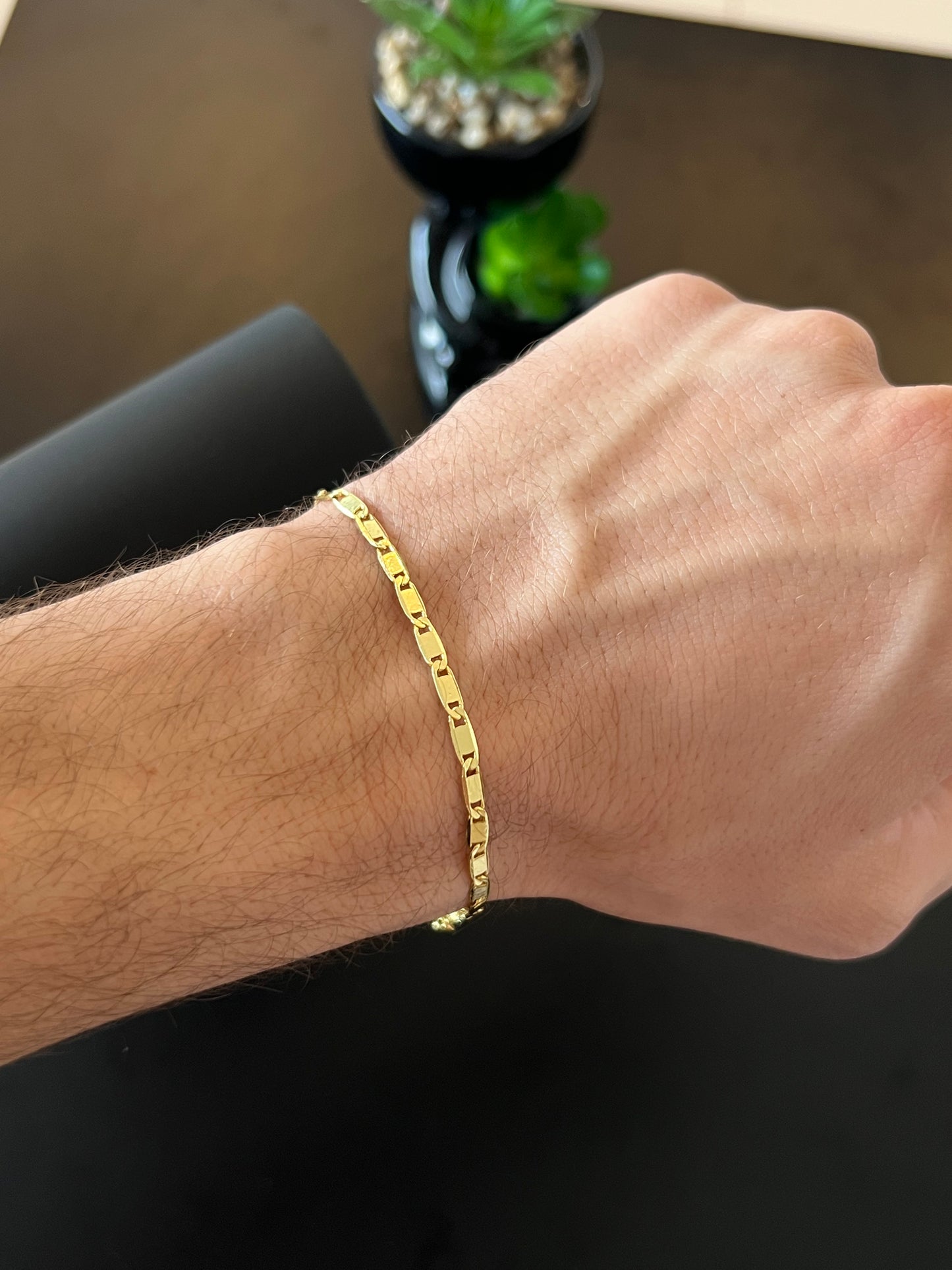 Pulseira Piastrine 4mm (Banhado a ouro 18k)