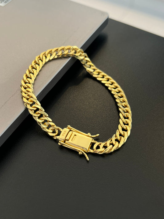 Pulseira Grumet Duplo 9mm (Banhado a ouro 18k)