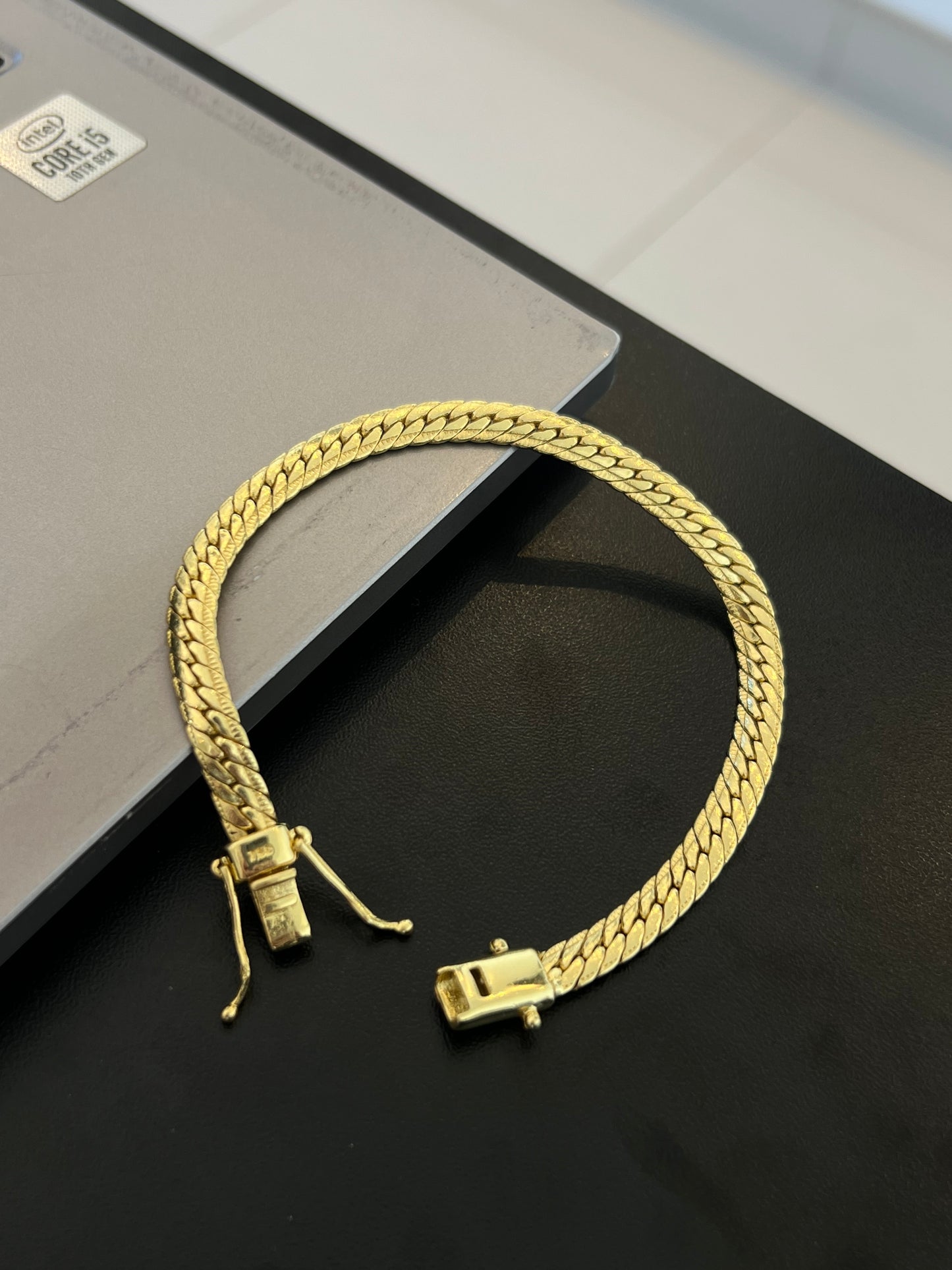 Pulseira Grumet laminada 6mm (Banhado a ouro 18k)
