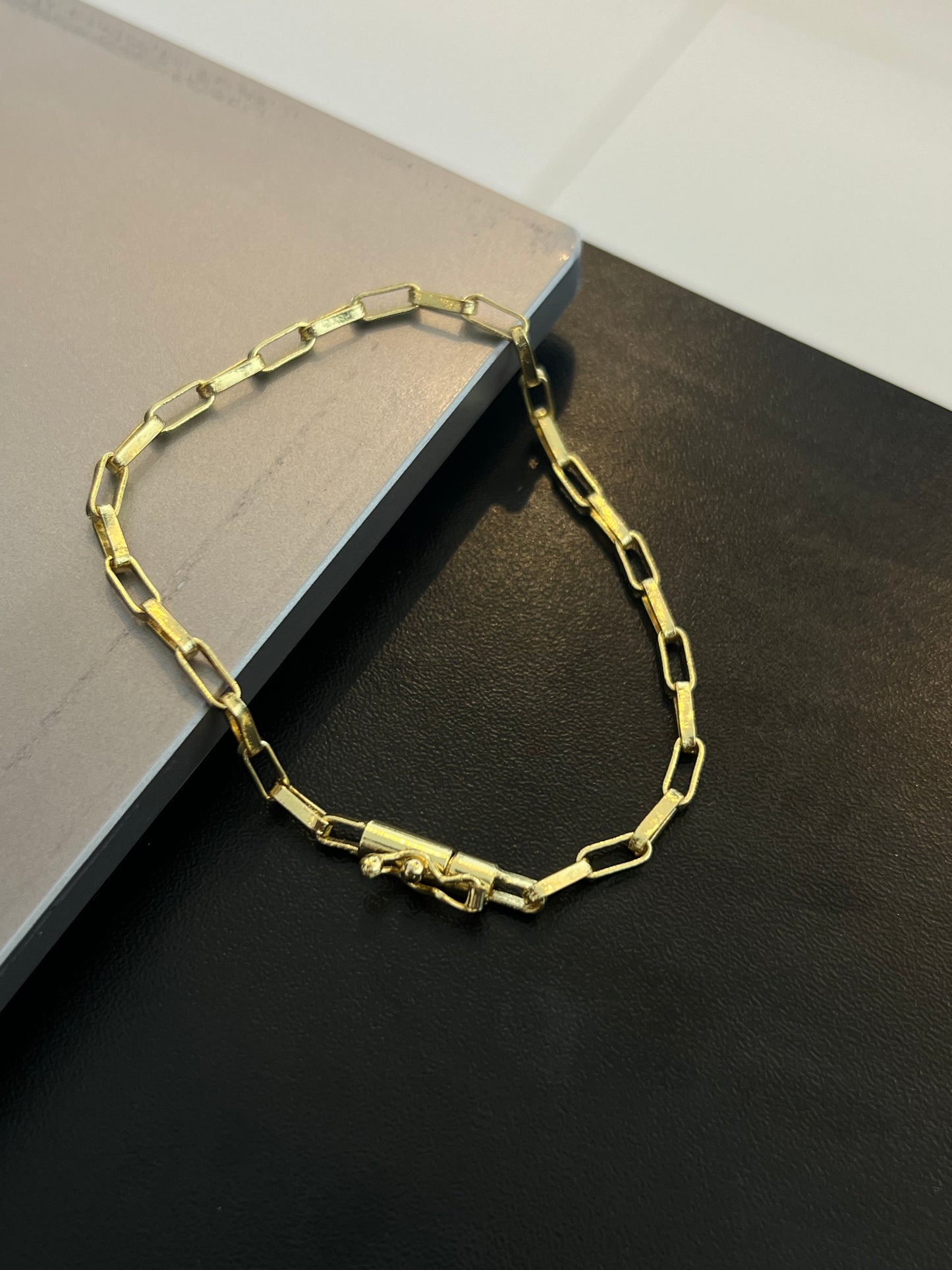 Pulseira Tijolinho 4mm (Banhado a ouro 18k)
