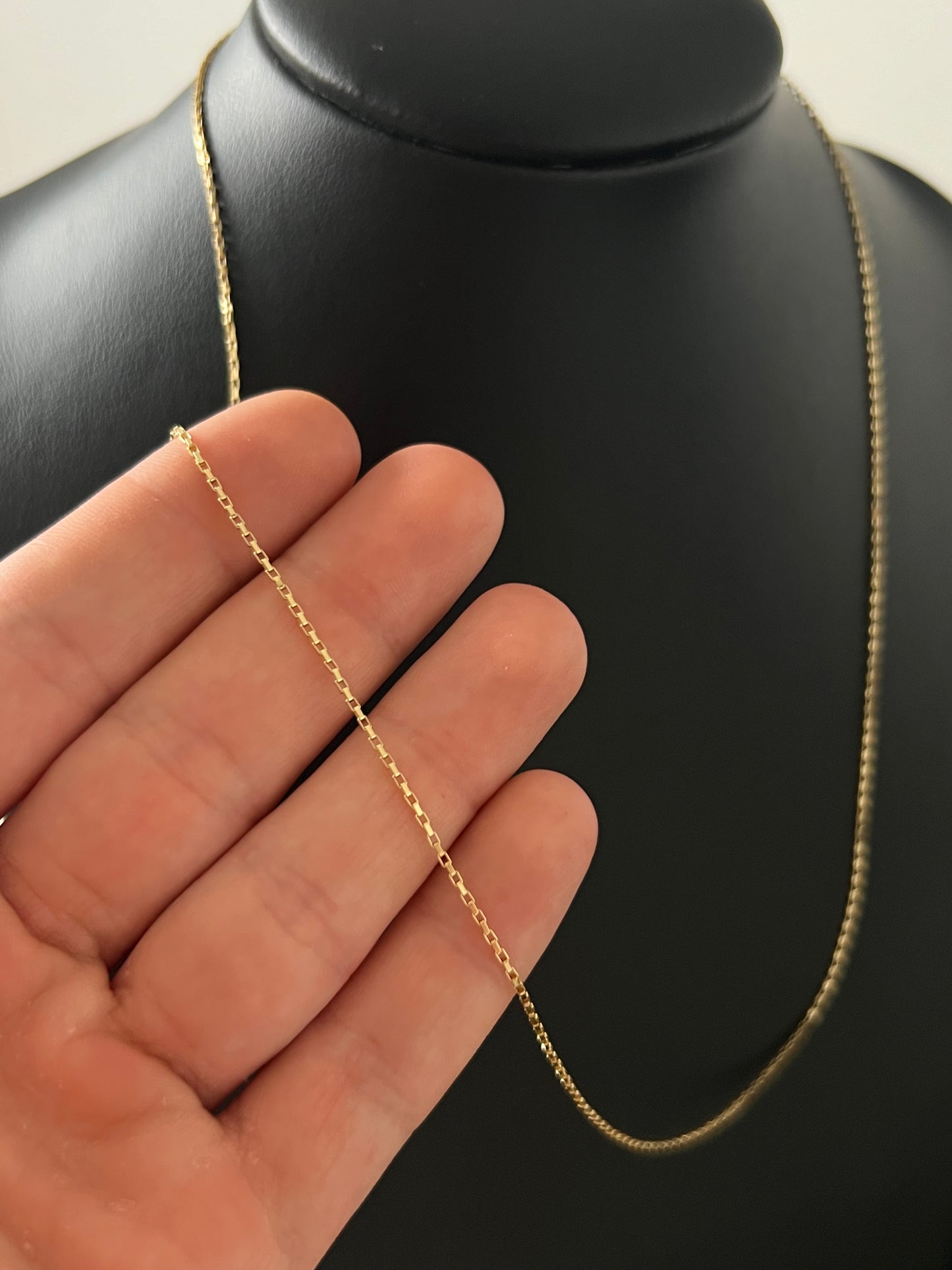 Corrente tijolinho 1,5mm - 65cm (Banhado a ouro 18k)
