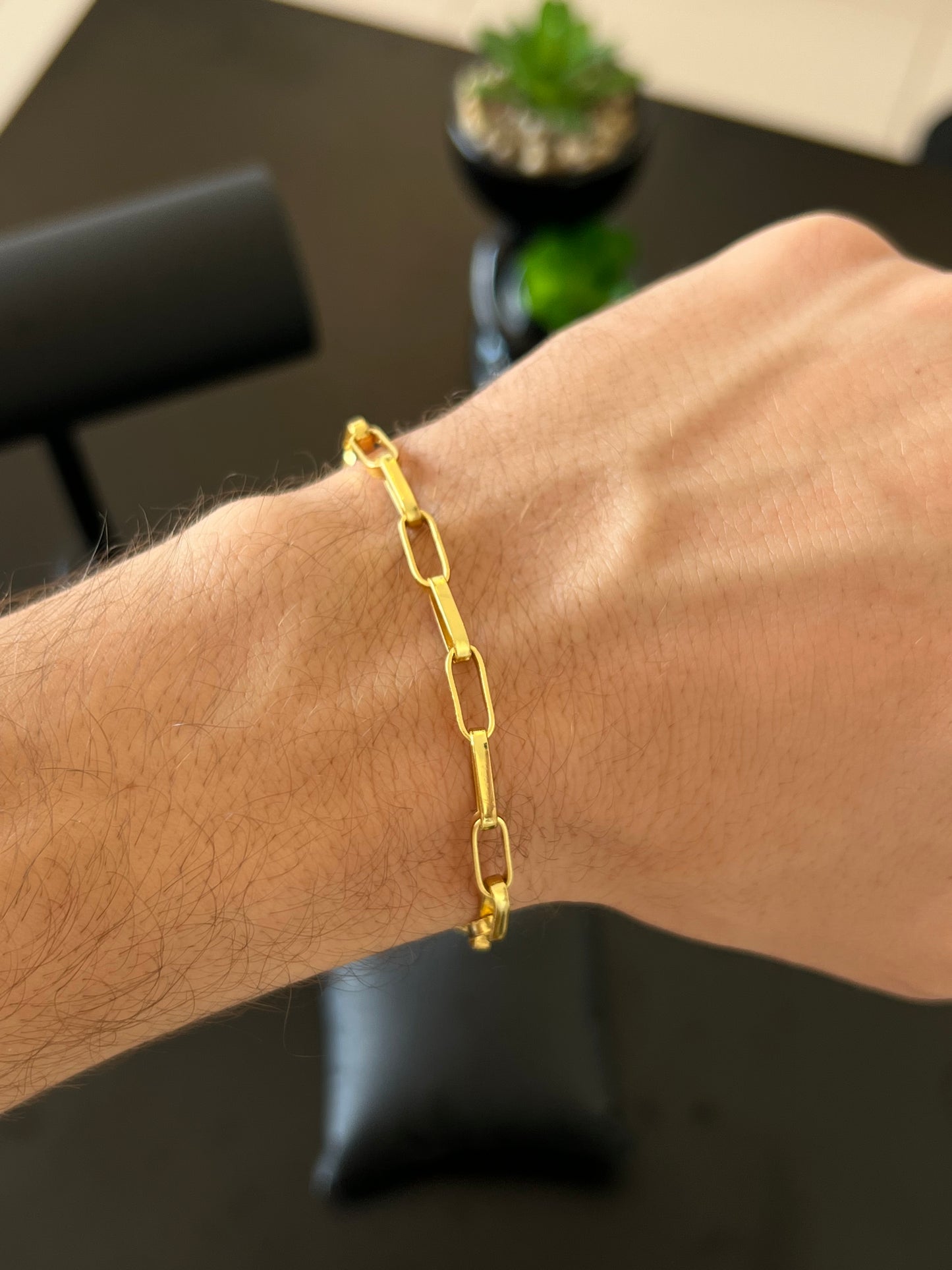 Pulseira Tijolinho 5.5mm (Banhado a ouro 18k)
