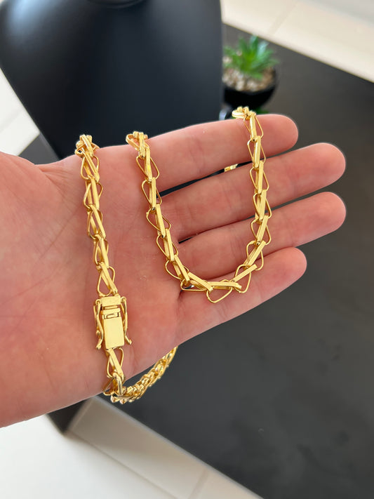 Corrente Balão 7mm - 70cm (Banhado a ouro 18K)