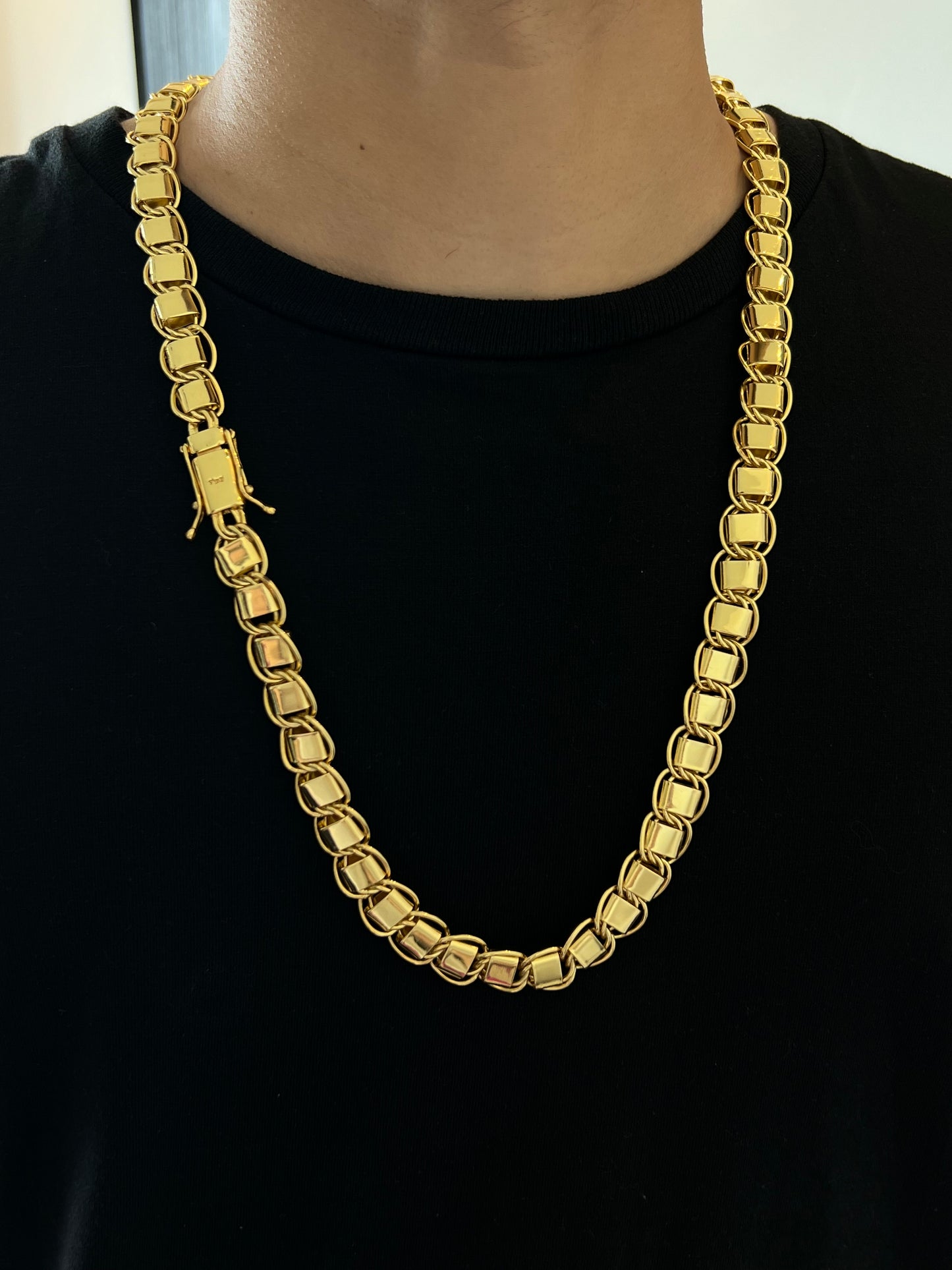 Corrente Dubai 13mm - 70cm (Banhado a ouro 18k)