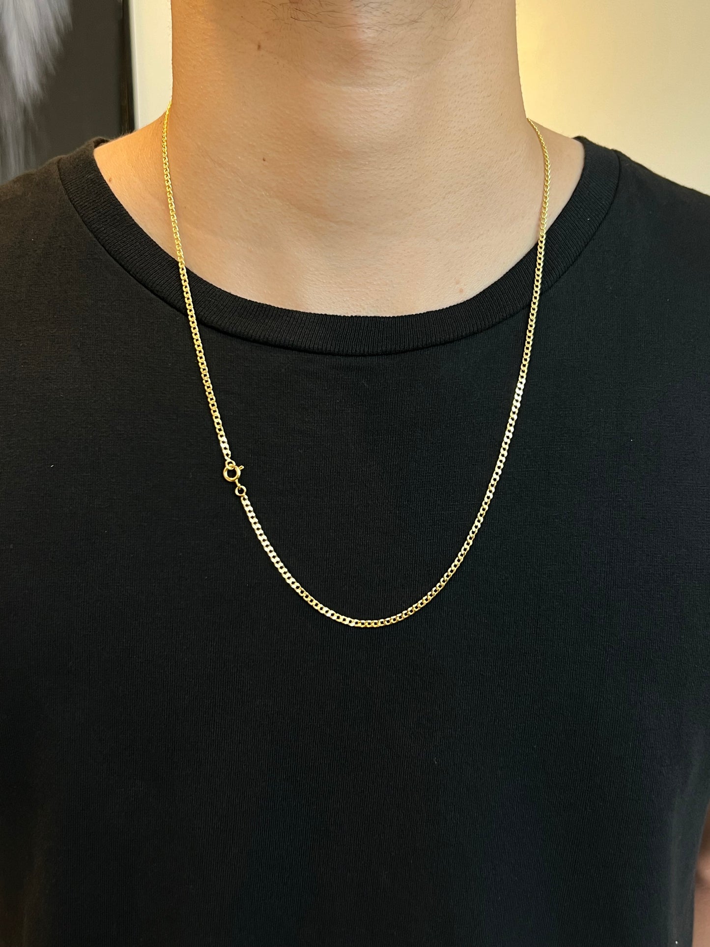 Corrente Grumet 2mm - 65cm (Banhado a ouro 18k)