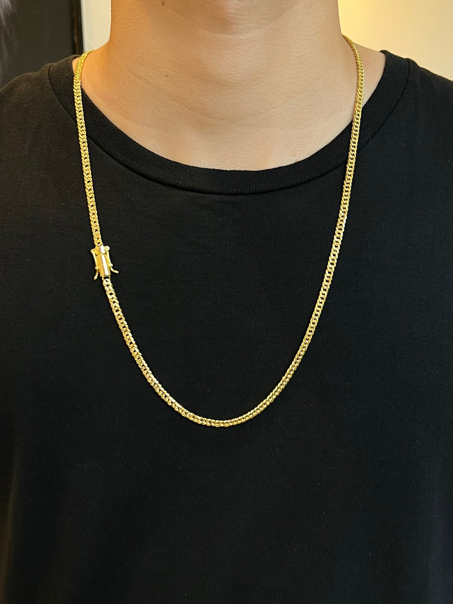 Corrente Grumet Duplo 5mm - 70cm (Banhado a ouro 18k)