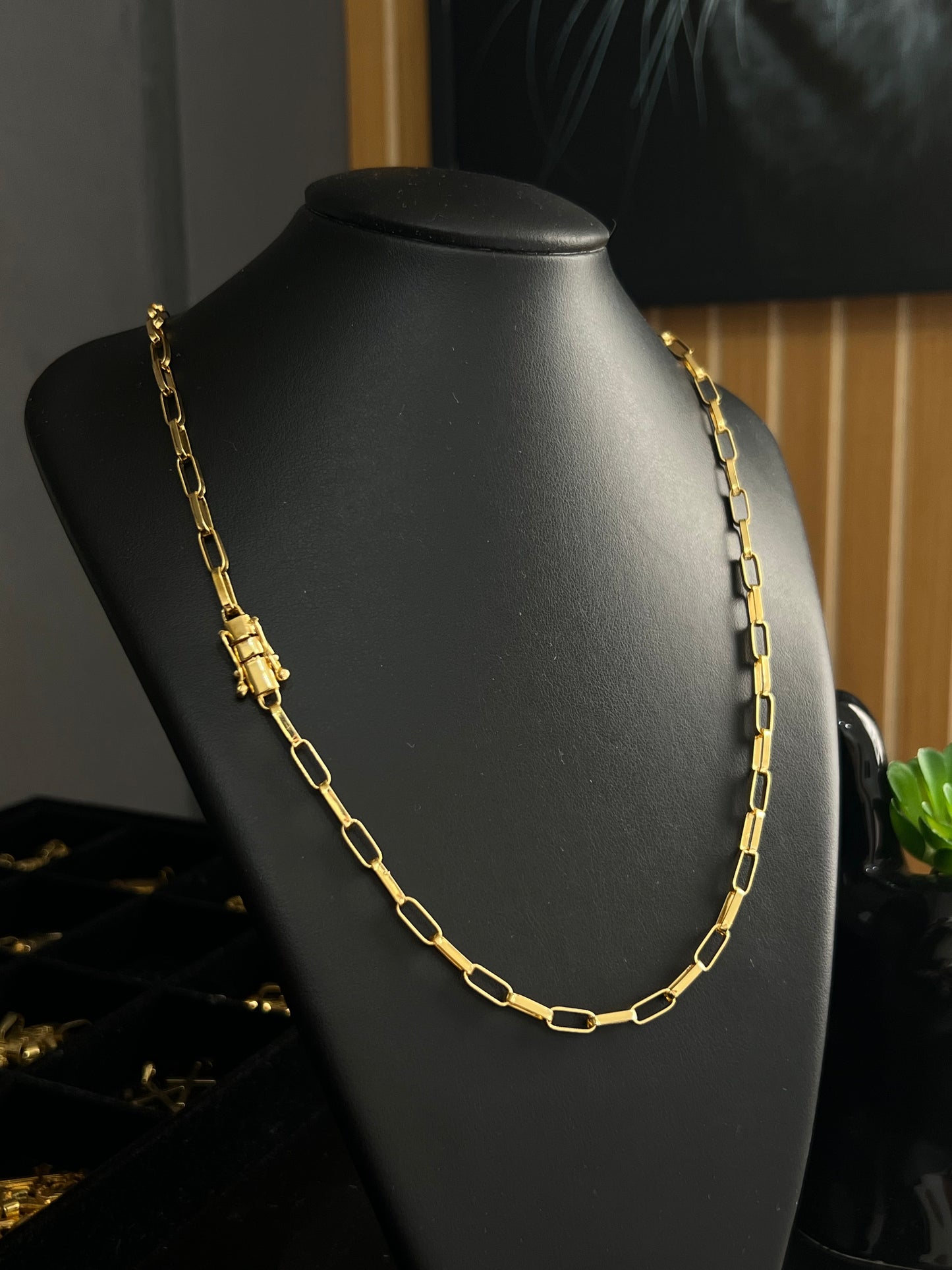 Corrente Tijolinho 5.5mm - 70cm (Banhado a Ouro 18K)