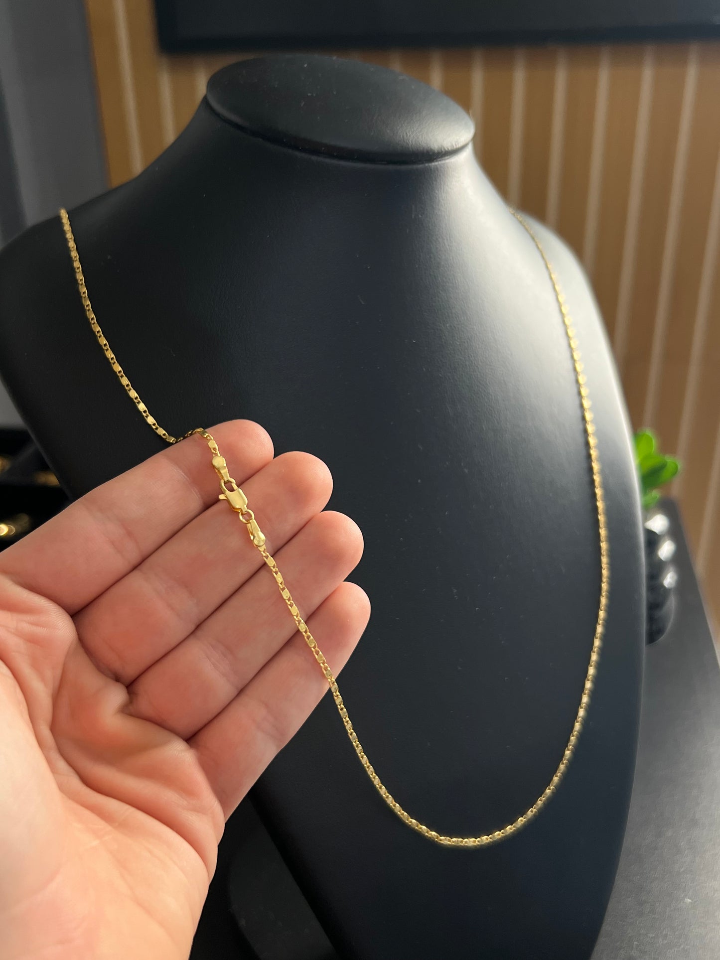 Corrente Piastrini 2mm - 70cm (Banhado a ouro 18k)