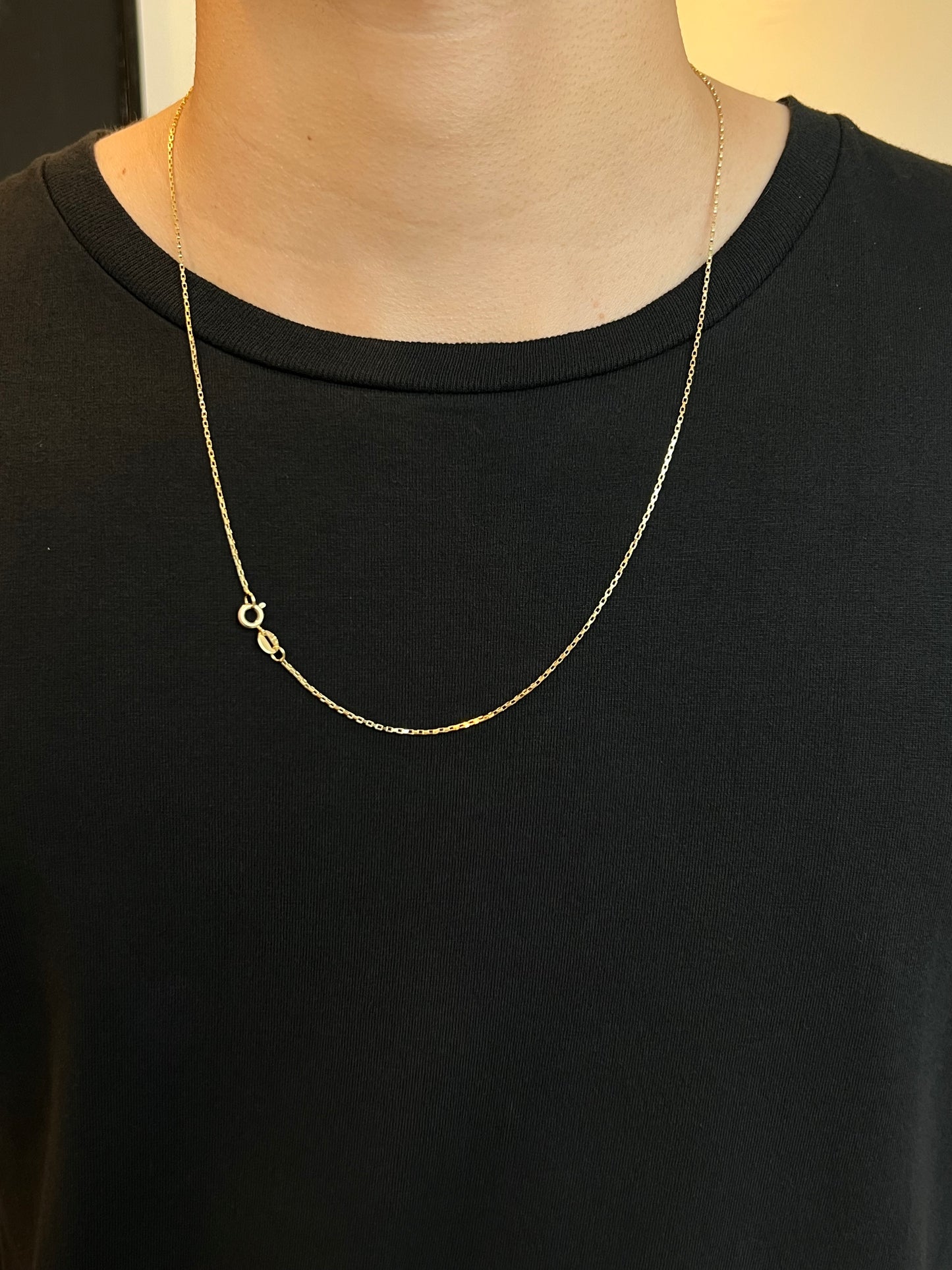 Corrente tijolinho 1,5mm - 65cm (Banhado a ouro 18k)