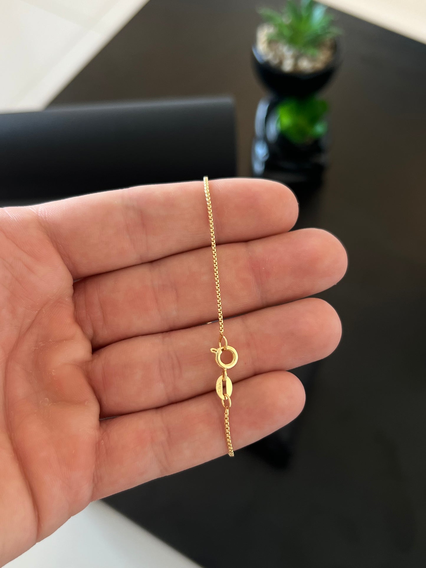 Pulseira veneziana 1.3mm (Banhado a ouro 18k)