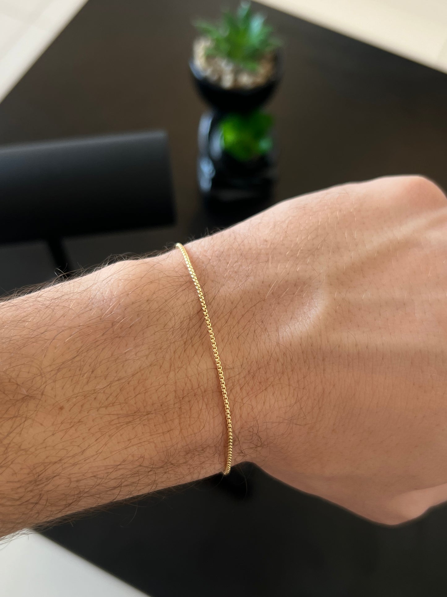 Pulseira veneziana 1.3mm (Banhado a ouro 18k)