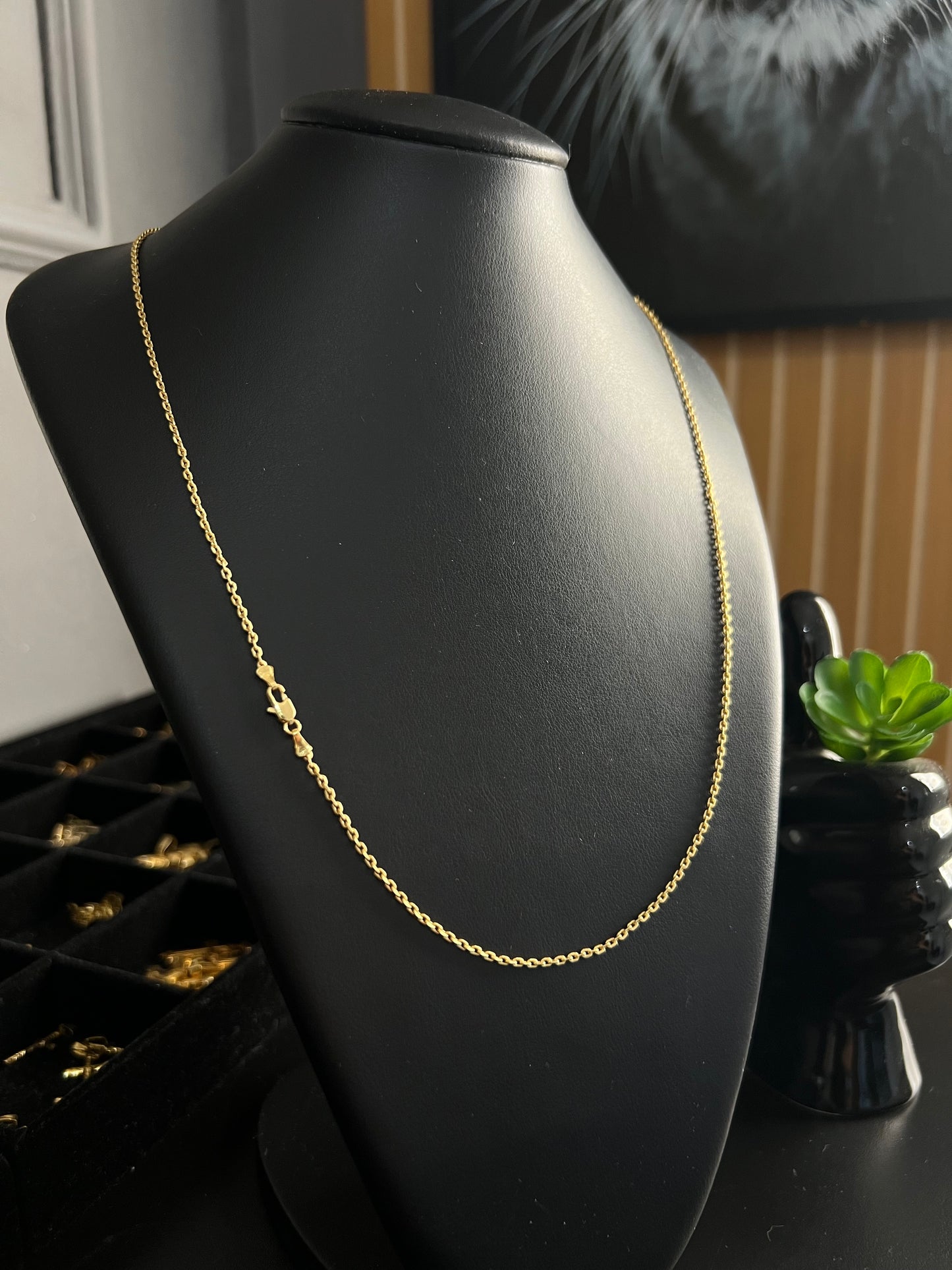 Corrente Cadeado 2mm - 70cm (Banhado a ouro 18k)