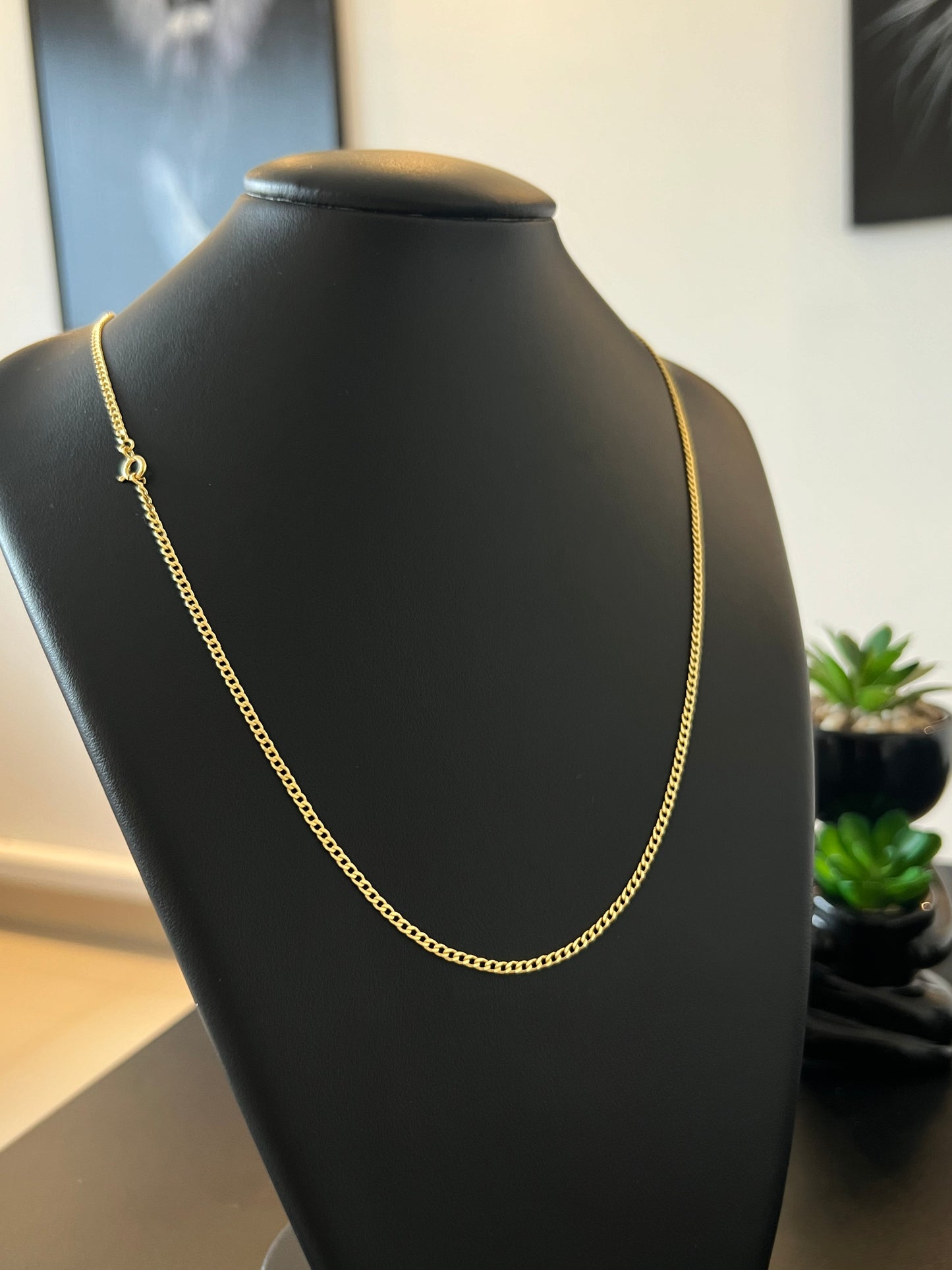 Corrente Grumet 2mm - 65cm (Banhado a ouro 18k)