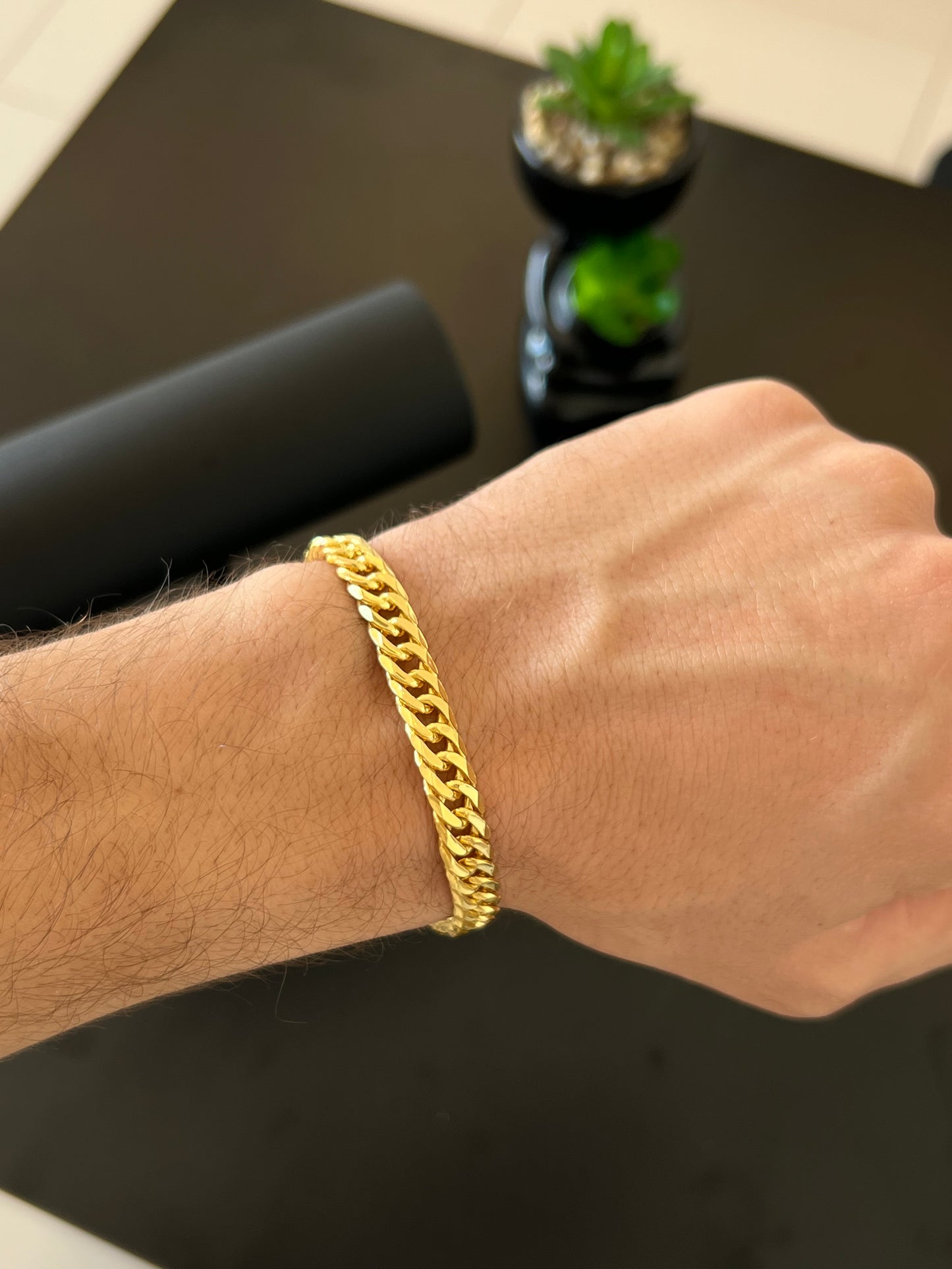 Pulseira Grumet Duplo 9mm (Banhado a ouro 18k)