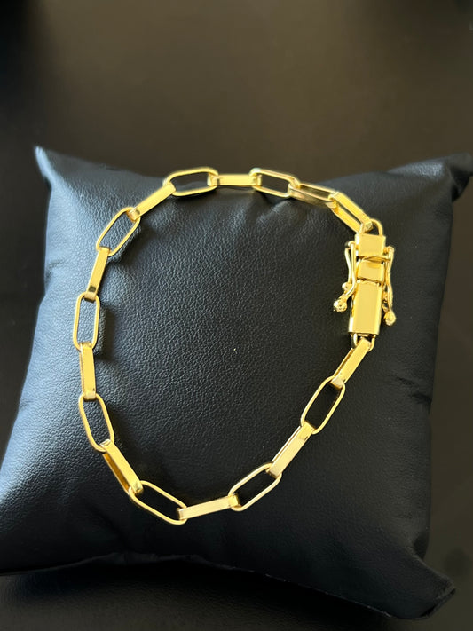 Pulseira Tijolinho 5.5mm (Banhado a ouro 18k)