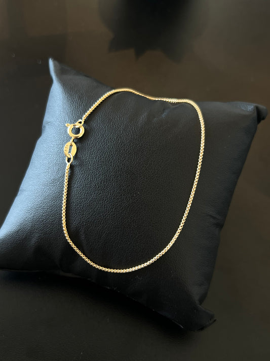 Pulseira veneziana 1.3mm (Banhado a ouro 18k)