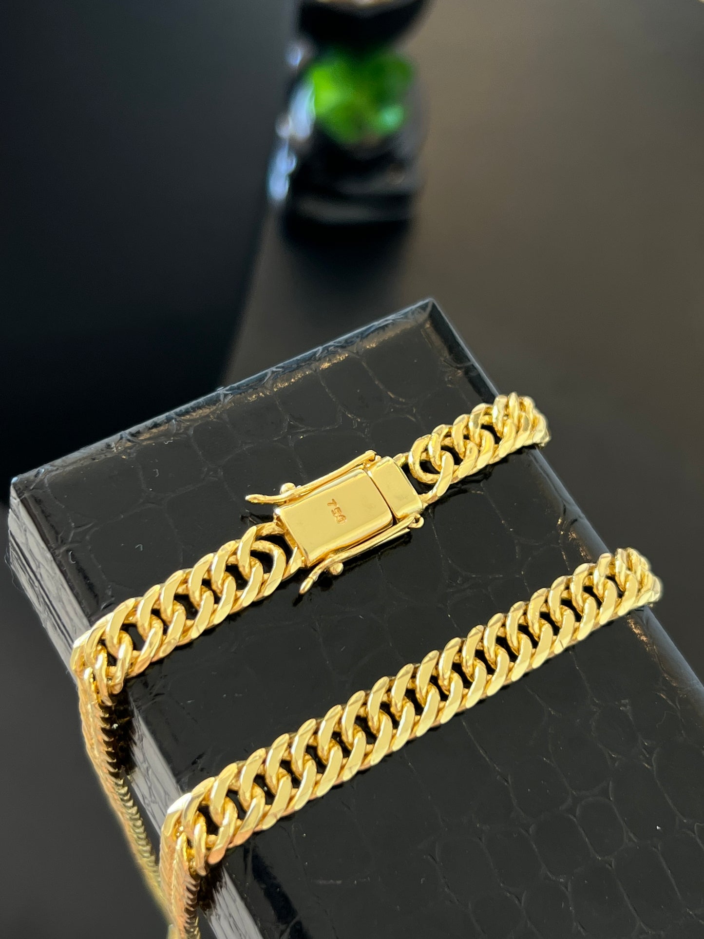 Corrente Grumet Duplo 9mm - 70cm (Banhado a ouro 18k)
