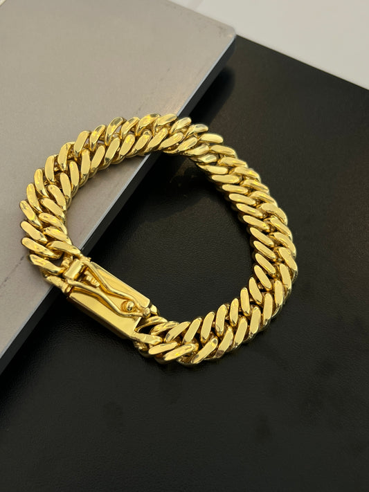 Pulseira Grumet Duplo 13mm (Banhado a Ouro 18K)