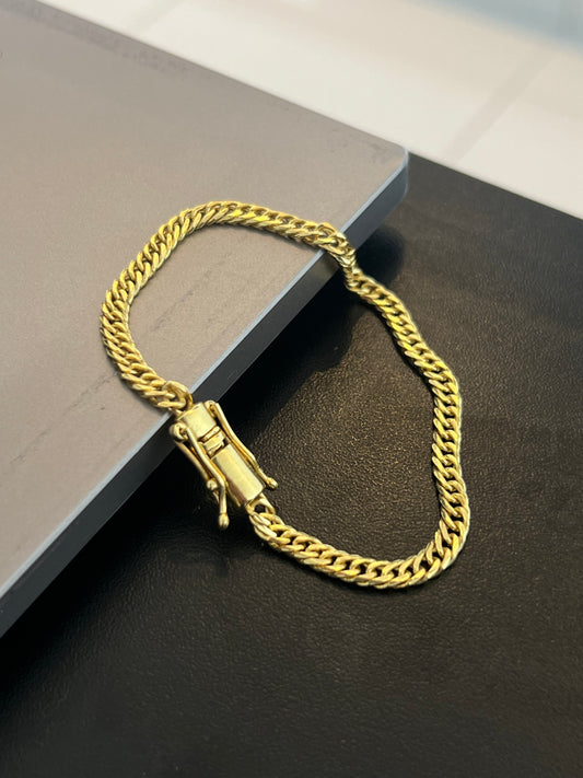Pulseira Grumet duplo 5mm (Banhado a ouro 18k)