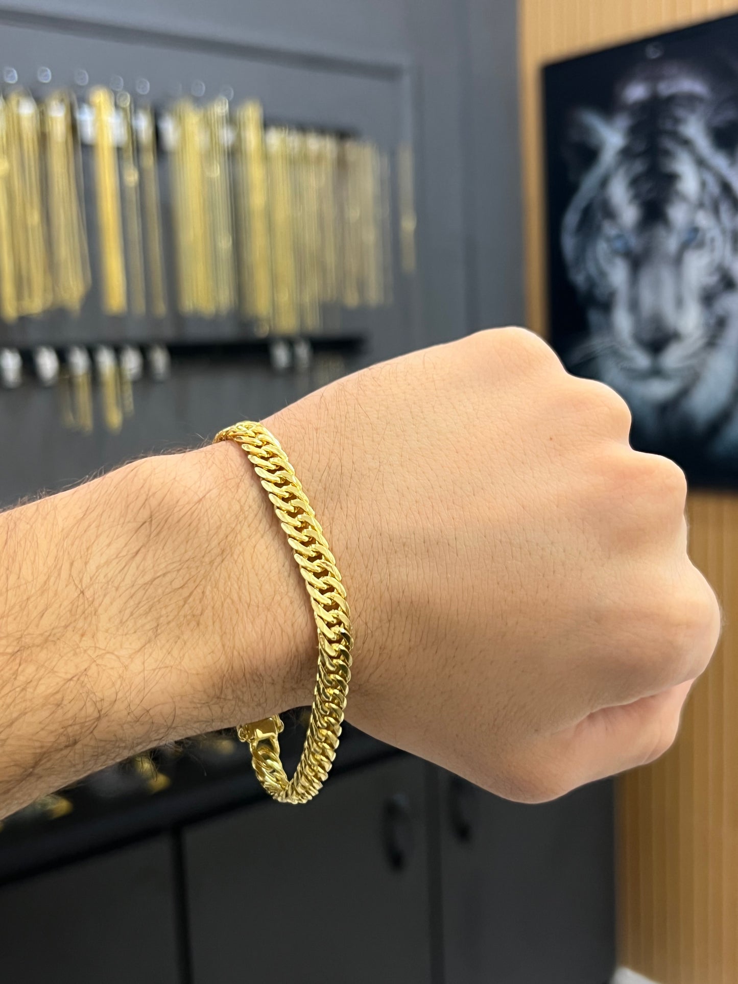 Pulseira Grumet Duplo 7mm (Banhado a ouro 18k)