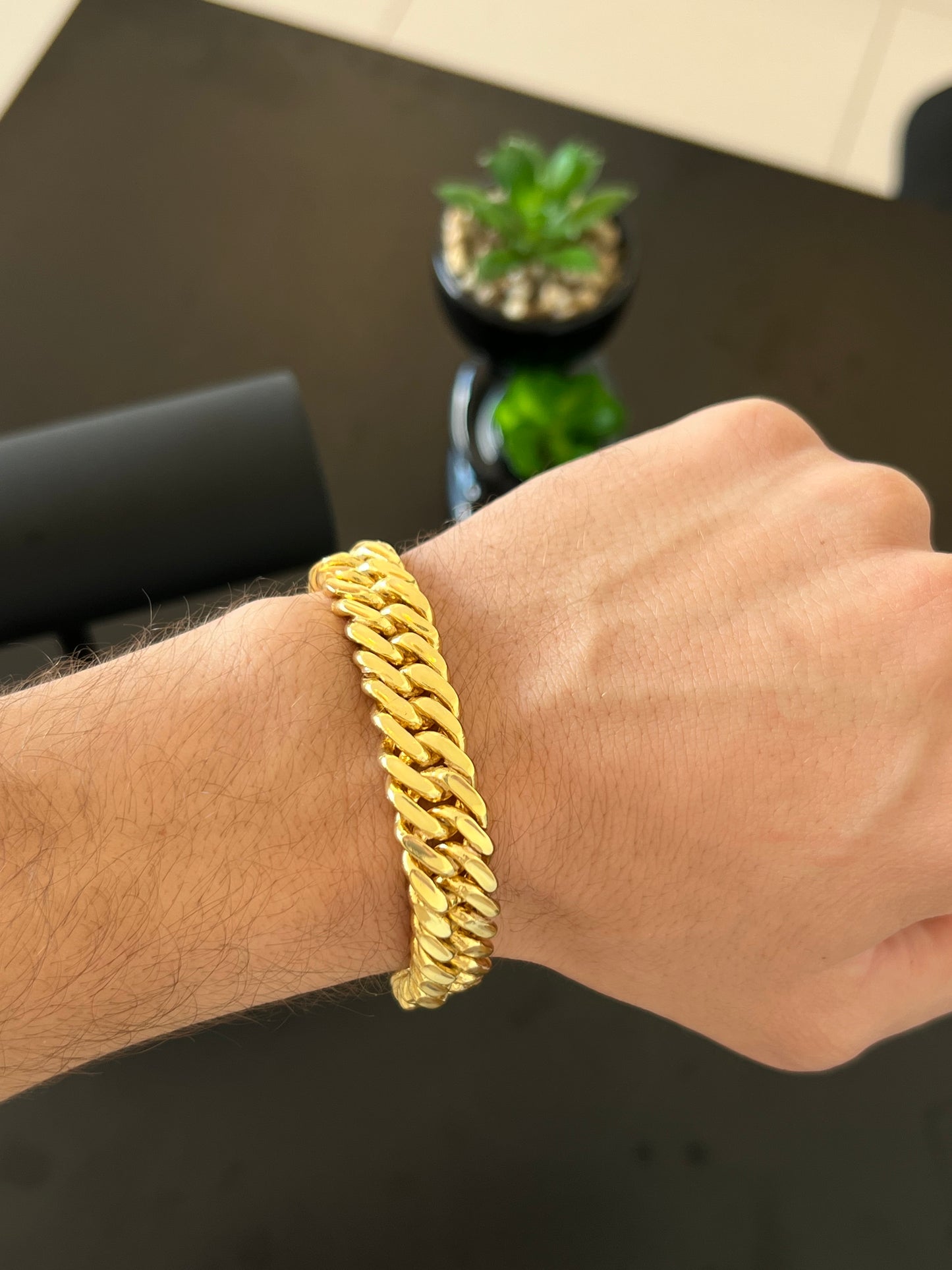 Pulseira Grumet Duplo 13mm (Banhado a Ouro 18K)