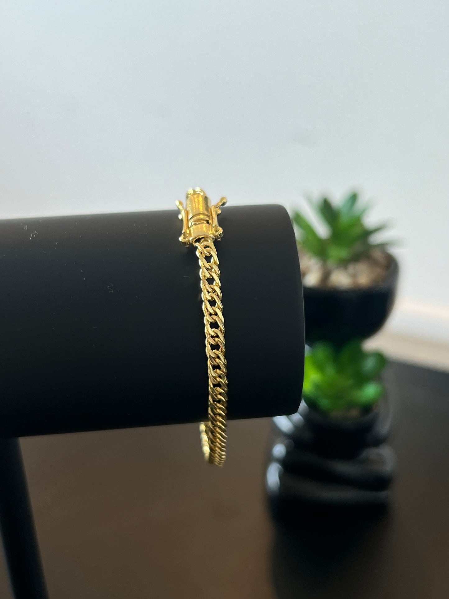 Pulseira Grumet duplo 5mm (Banhado a ouro 18k)